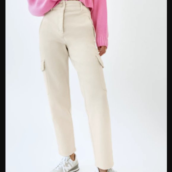 ARITZIA WILFRED FREE MODERN CARGO PANT HIGH WAISTED IN GREEN SIZE 4 - Picture 3 of 4